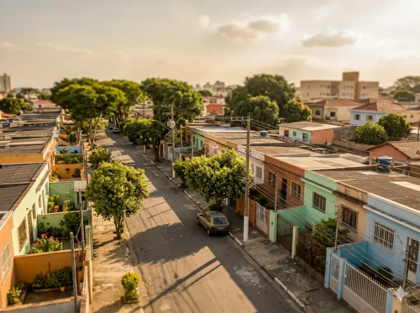 Bairro residencial em Embu das Artes, na região de Alphaville