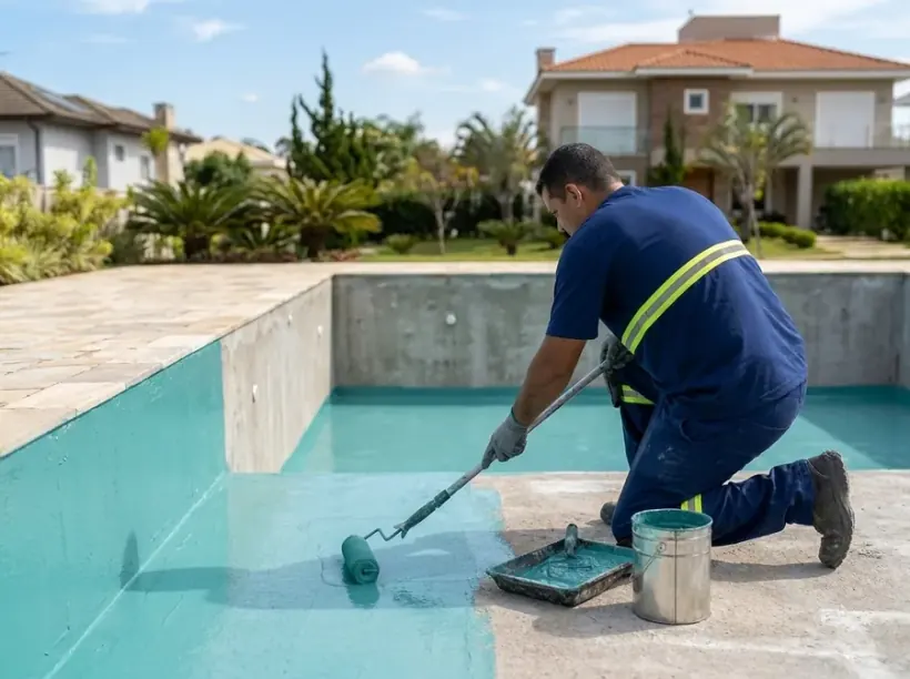 Impermeabilização de piscina em Alphaville